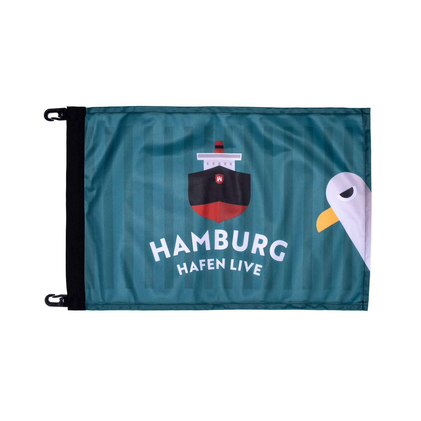 Flagge Hamburg Hafen Live klein 60x40 (Petrol)