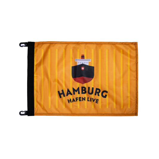 Flagge Hamburg Hafen Live klein 60x40 (Gelb)
