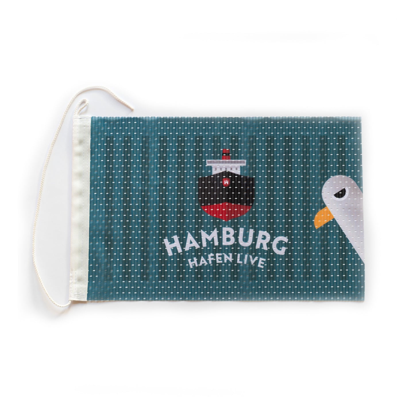 Gösch Hamburg Hafen Live 45 x 30 cm (Petrol)