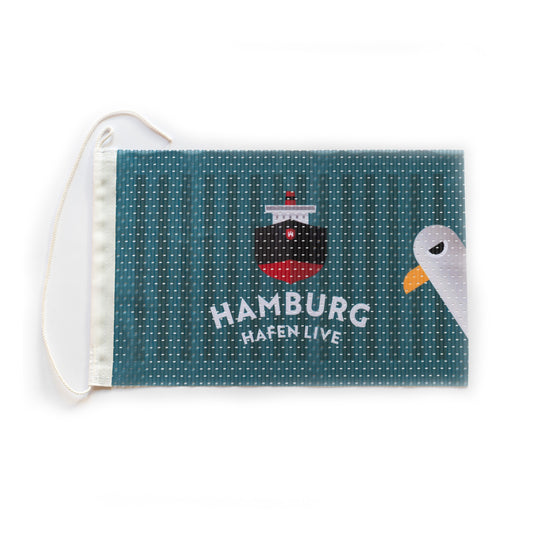 Gösch Hamburg Hafen Live 45 x 30 cm (Petrol)